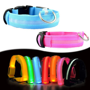 Collar LED de nailon para perros