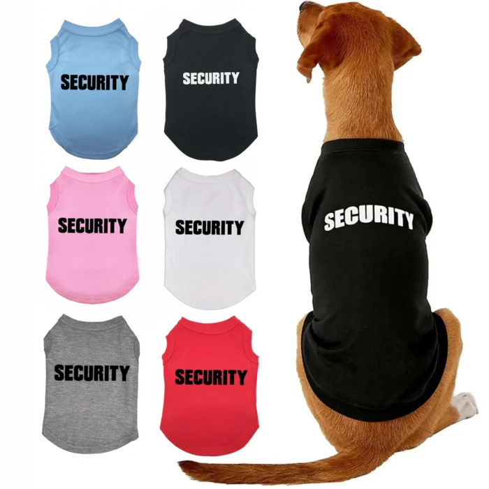 Camisa de seguridad para perros, disfraz de guardia para cachorros, camiseta de algodón, ropa de verano para perros grandes, medianos y pequeños, pastor alemán.